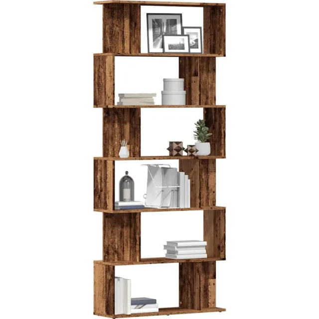 vidaXL Boekenkast 80x24x192 cm bewerkt hout oud houtkleurig Bruin