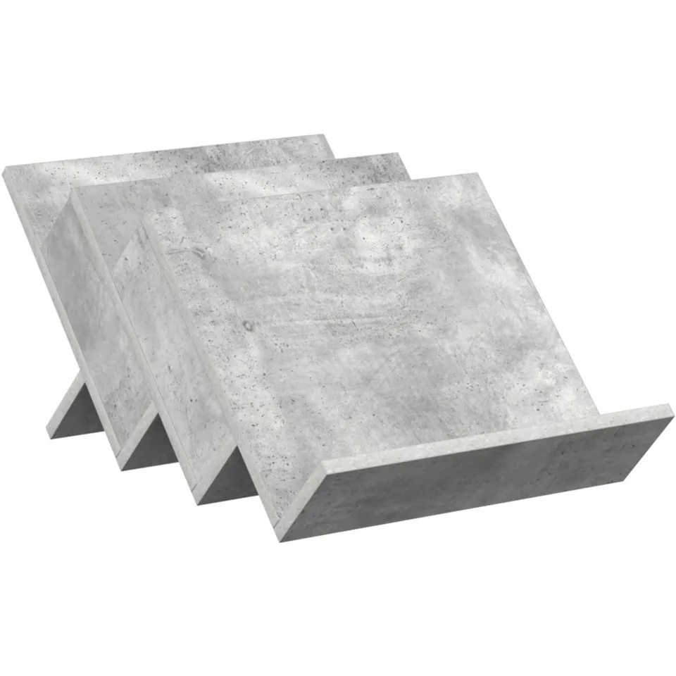 vidaXL Tijdschrift Rek Concerte Grijs 53 x 40 x 28,5 cm Bewerkt hout, foto 3