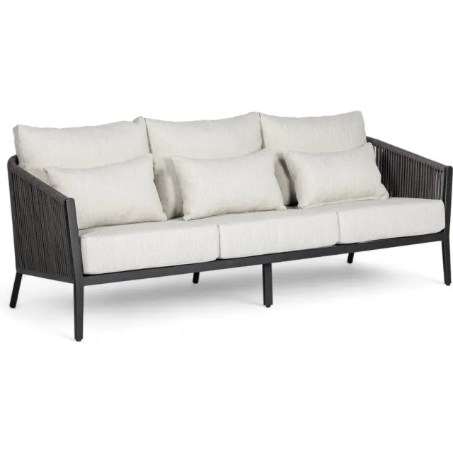 Belito Ouddorp Loungebank 219 cm | 3-zits | Rope & All-Weather Grey
