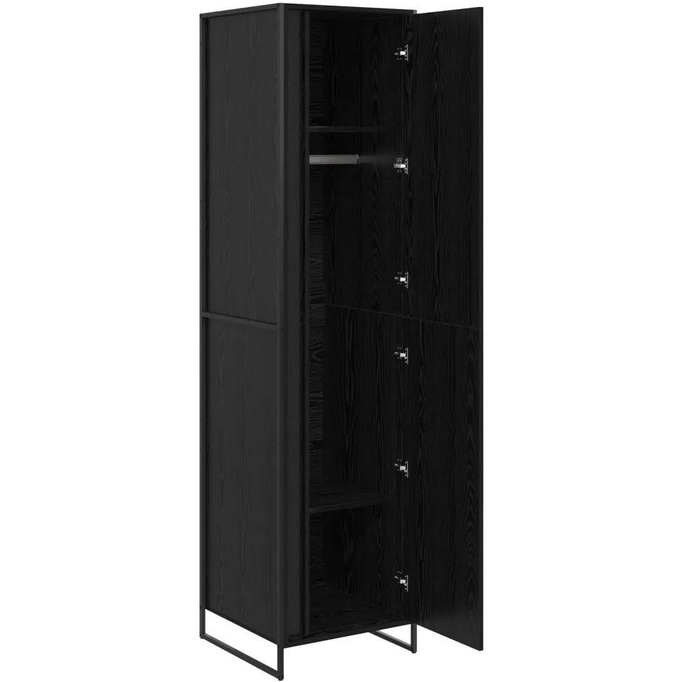vidaXL Warderobe Zwart Eiken 50 x 50 x 200 cm