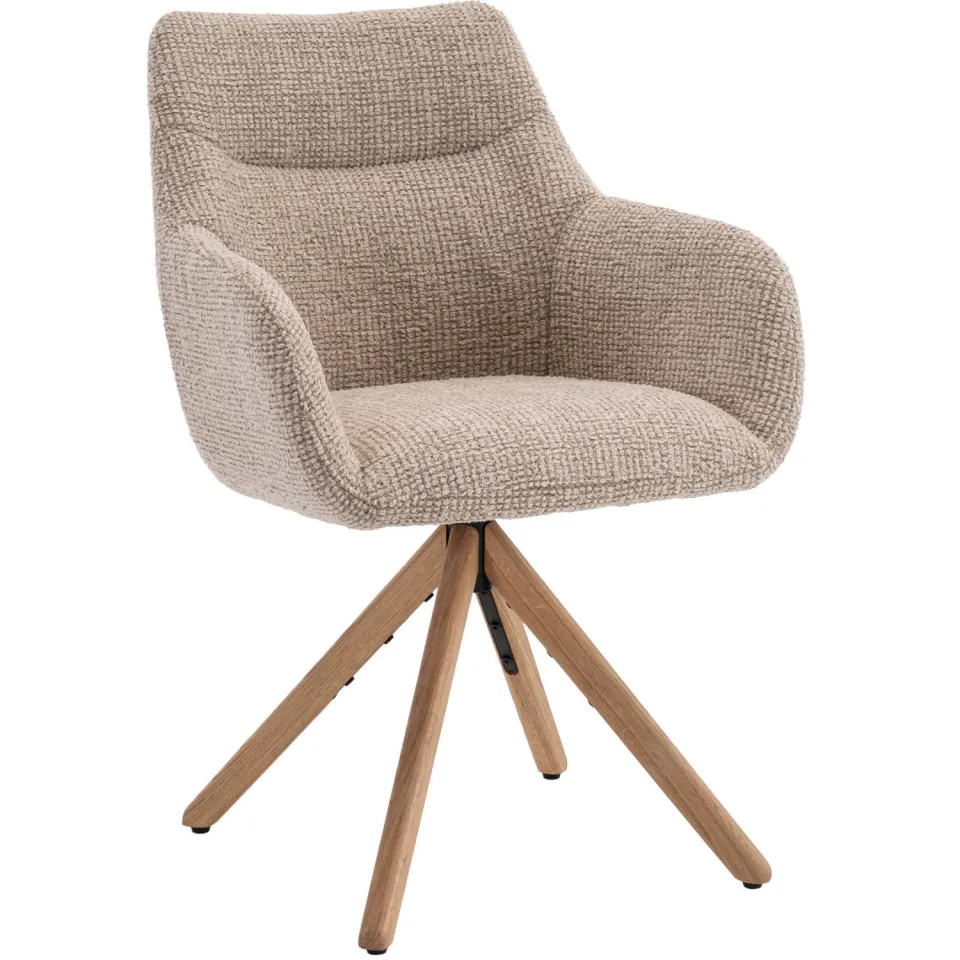 NOUS Living eetkamerstoel Sia Beige/ naturel