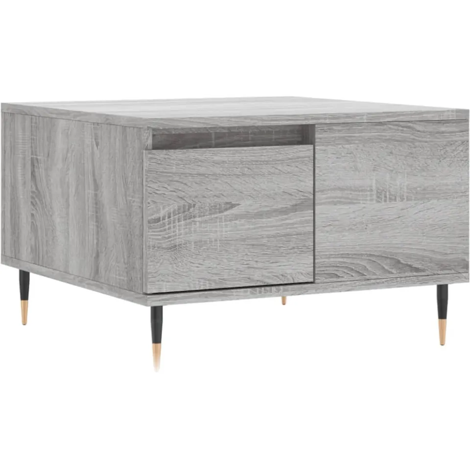 vidaXL Salontafel 55x55x36,5 cm bewerkt hout grijs sonoma eikenkleurig, foto 3