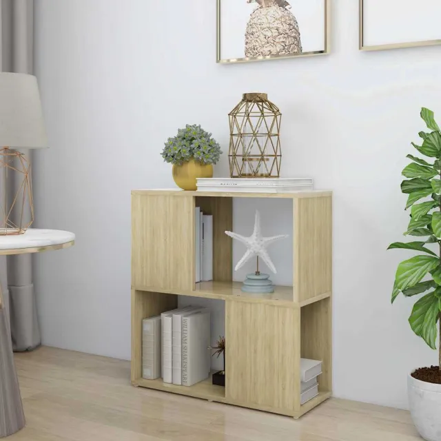 vidaXL Boekenkast 60x24x63 cm bewerkt hout sonoma eikenkleurig, foto 2