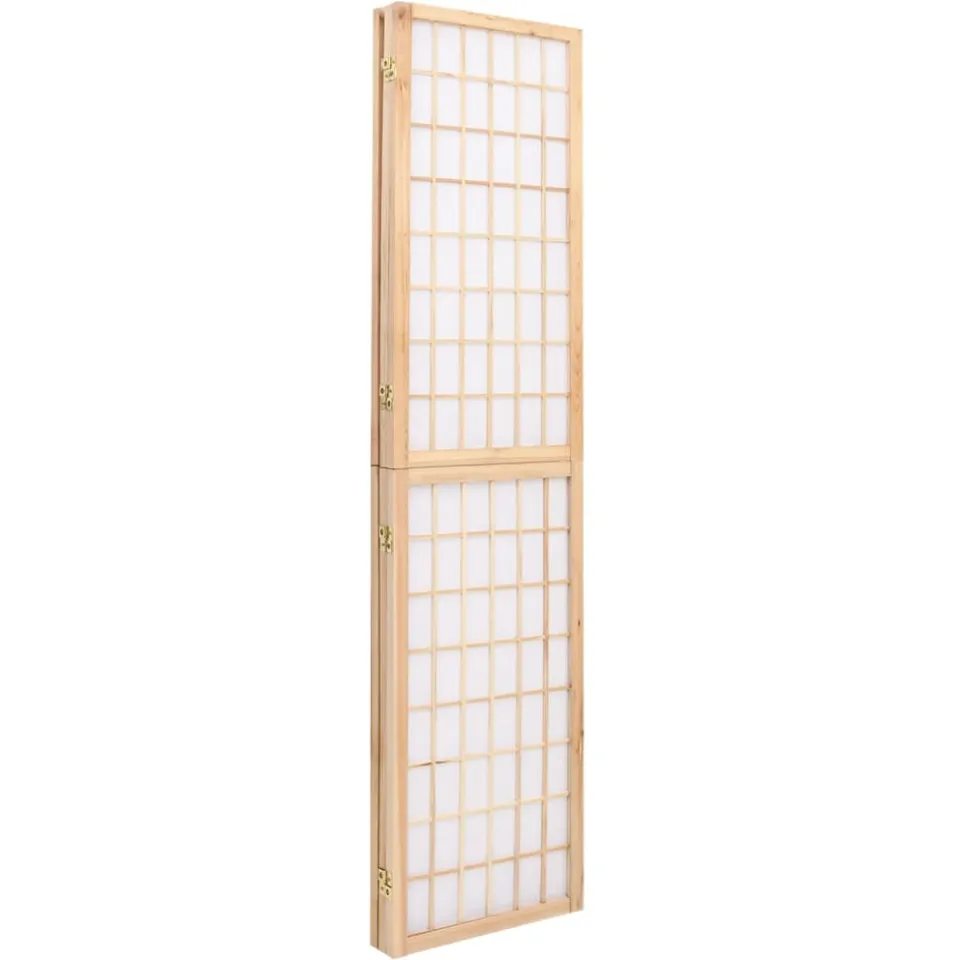 vidaXL Kamerscherm inklapbaar 3 panelen Japanse stijl 120x170 cm bruin, foto 4