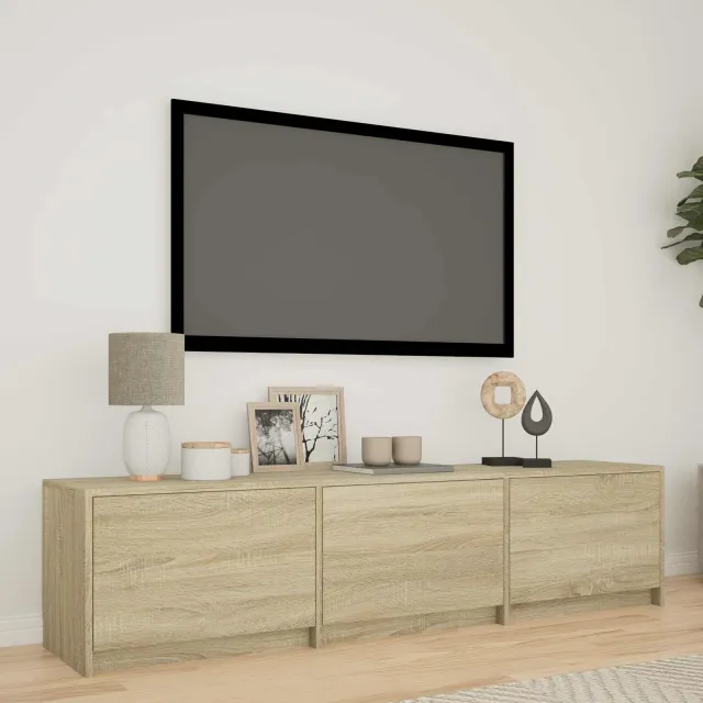 vidaXL TV-kast met LED 165 x 34 x 40 cm Sonoma Eiken Bruin