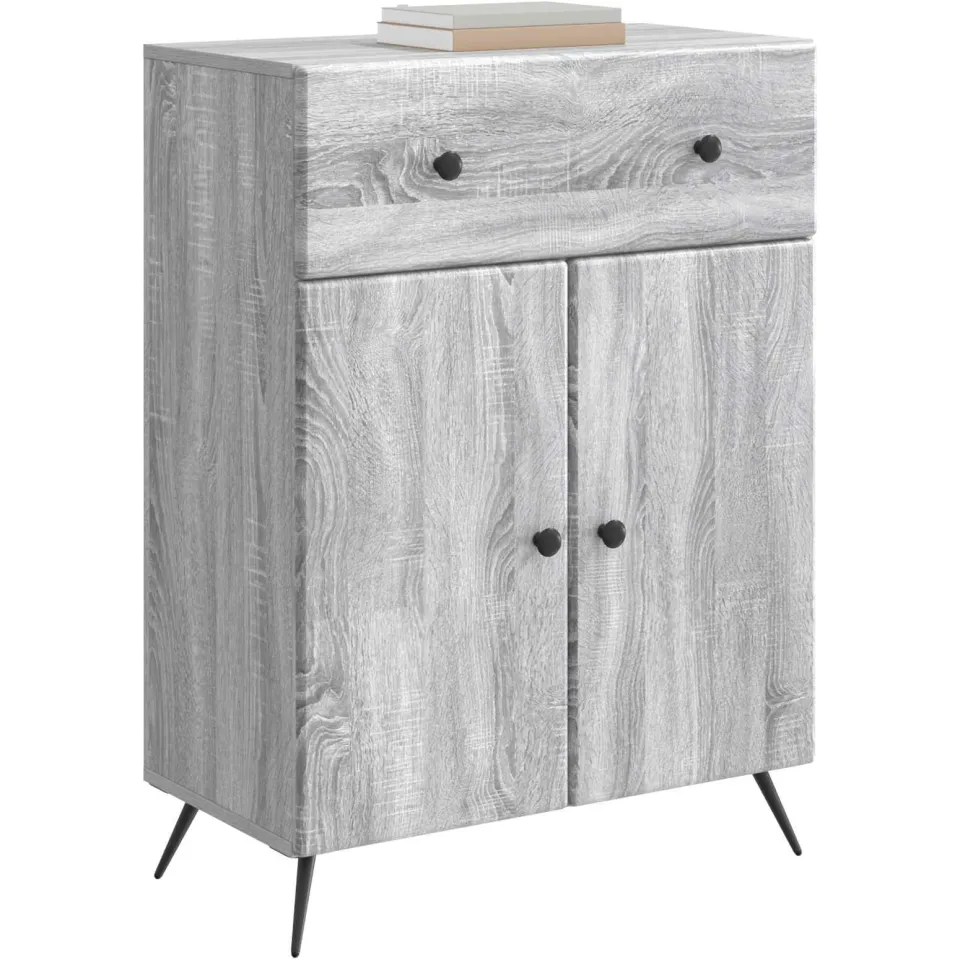 vidaXL Dressoir Grijs sonoma 66 x 34,5 x 90 cm Bewerkt hout