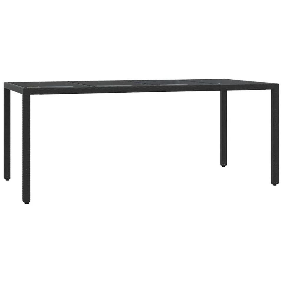 vidaXL 7-delige Tuinset met kussens poly rattan zwart, foto 4