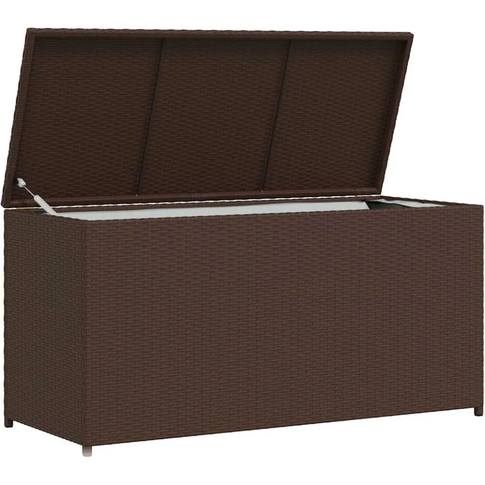 vidaXL Tuinbox 120x50x60 cm poly rattan bruin, foto 4