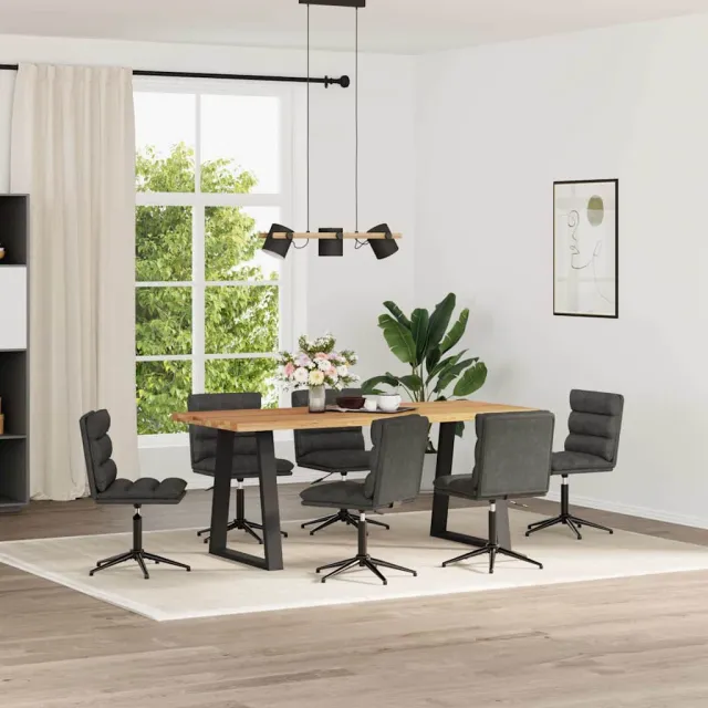 vidaXL Eetkamerstoelen 6 st kunstleer zwart, foto 2