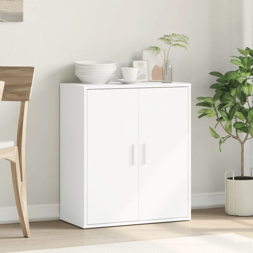 vidaXL Dressoir 60x31x70 cm bewerkt hout wit, foto 3