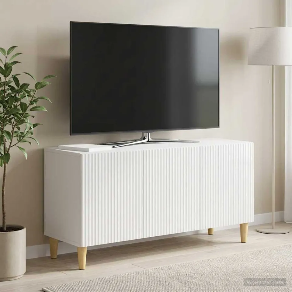 vidaXL TV-kast 99 x 34,5 x 50 cm Hoogglans Wit Bewerkt hout, foto 4