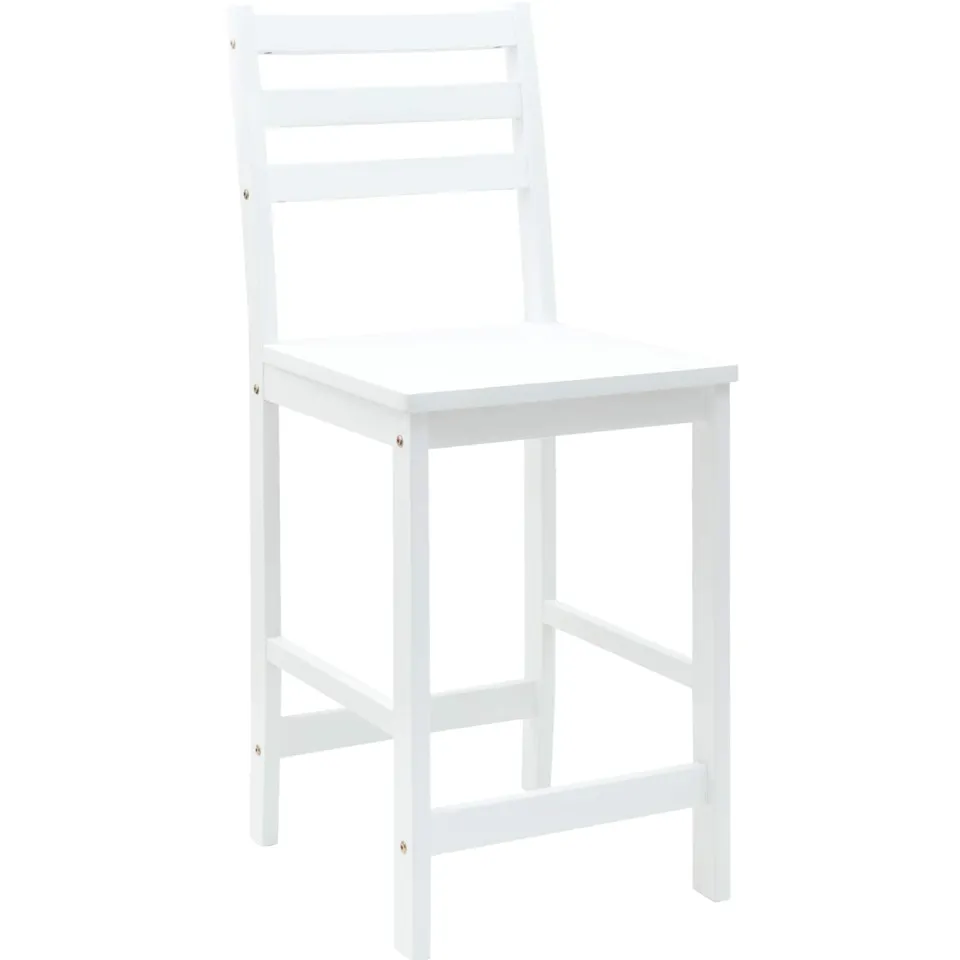 vidaXL Eettafelstoelen 2 st Massief Rubberhout Wit 40 x 47,5 x 99,5 cm, foto 4
