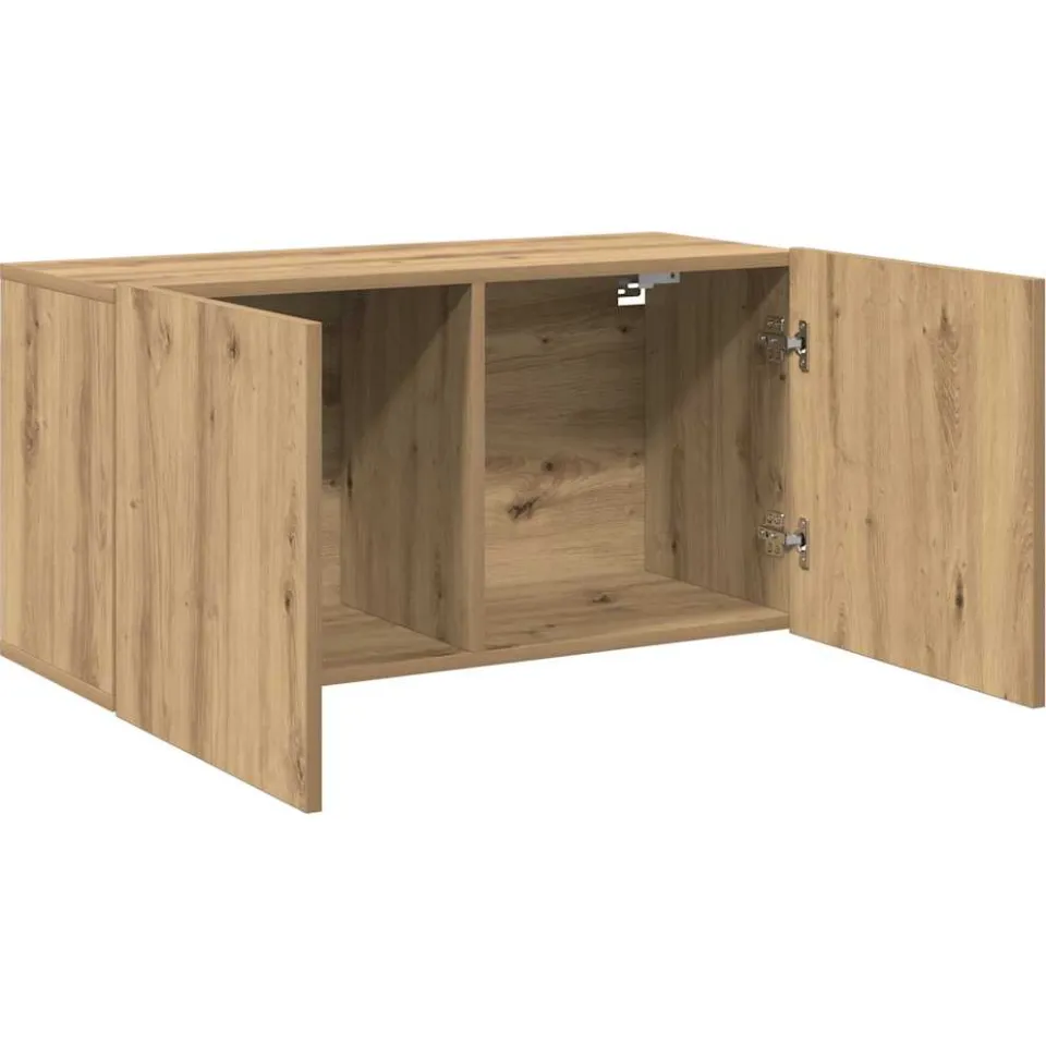 vidaXL Tv-meubel wandgemonteerd 80x30x41 cm artisanaal eikenkleurig, foto 4