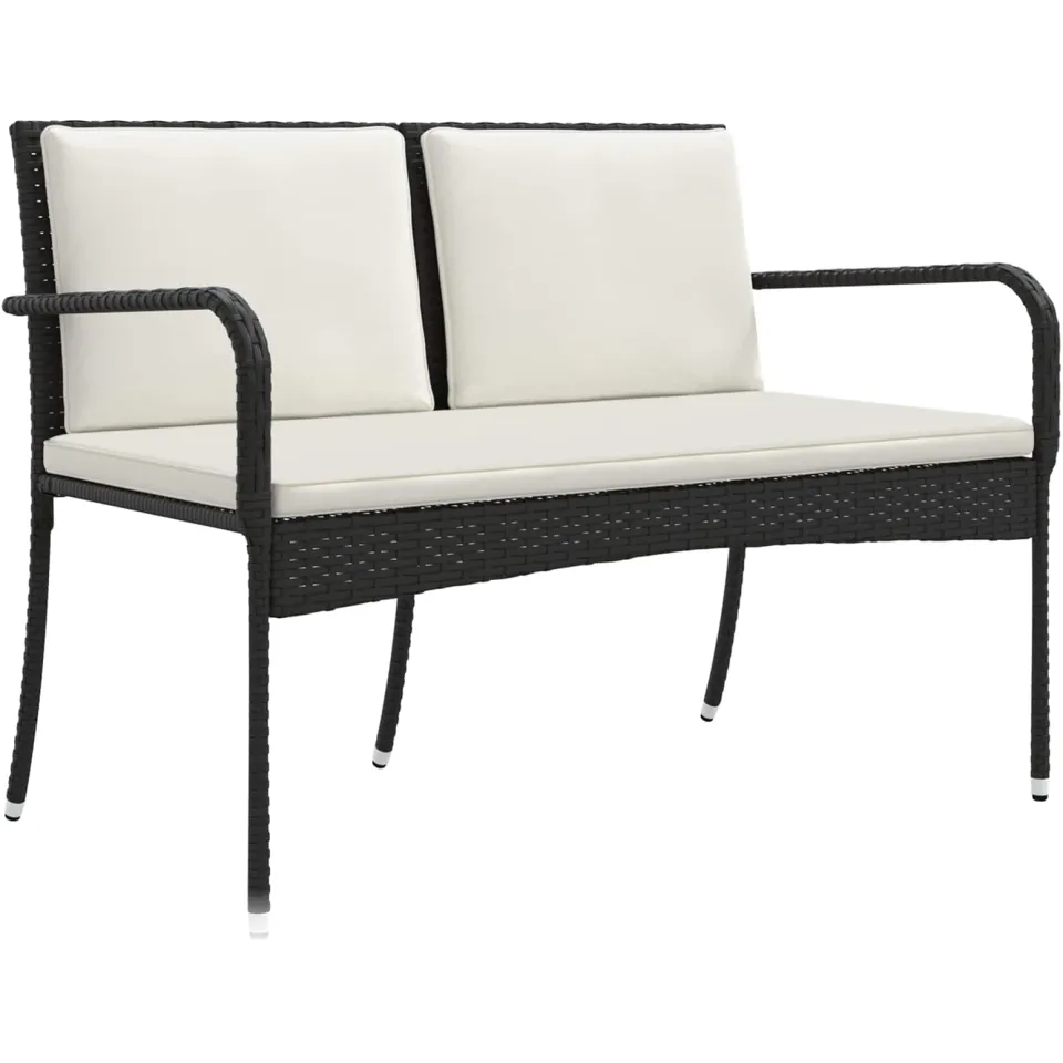 vidaXL Tuinset Zwart poly rattan, foto 4