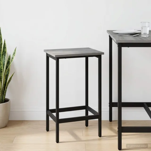 vidaXL Barkruk Grijs Sonoma 40 x 32 x 74 cm Bewerkt hout