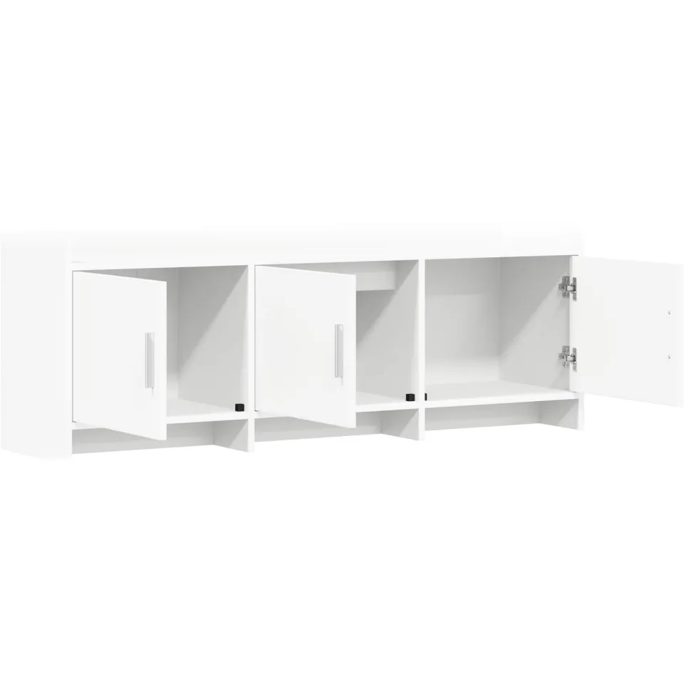 vidaXL TV-kast 130 x 33 x 47 cm Wit Bewerkt hout, foto 4