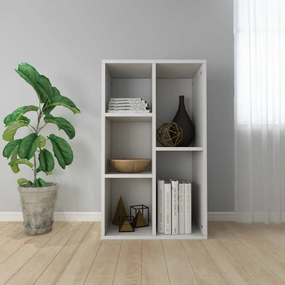 vidaXL Boekenkast/dressoir 50x25x80 cm bewerkt hout wit, foto 2