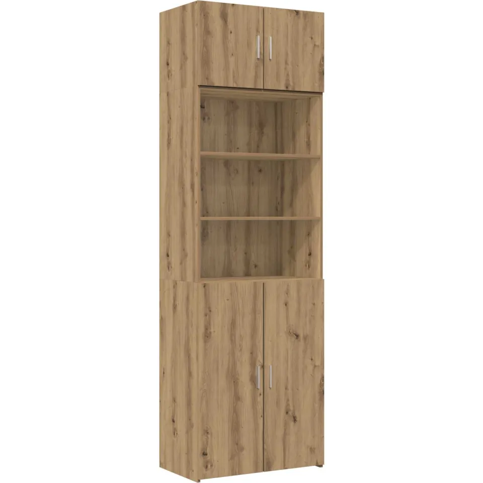 vidaXL Opbergkast met Planken Artisanaal eiken 70 x 42,5 x 225 cm, foto 3
