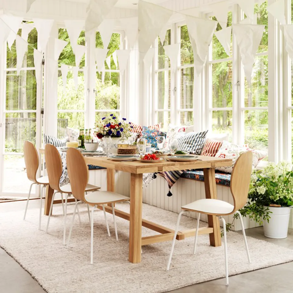 Rowico Home Brooklyn verlengstuk naturel voor Brooklyn eettafel - 50 x 95 cm, foto 2