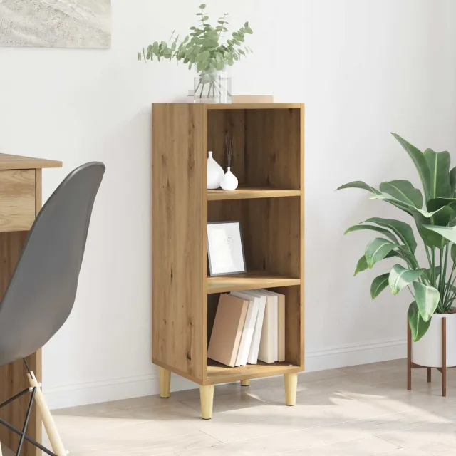 vidaXL Dressoir Artisan Eiken 34,5 x 32,5 x 90 cm Bewerkt hout, foto 2