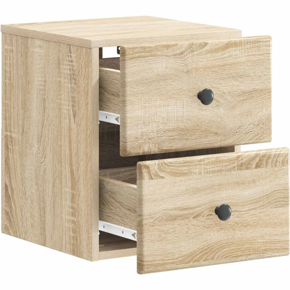 vidaXL Wandbeugel Bedkast Sonoma Eiken 34,5 x 33 x 40 cm Bewerkt hout, foto 4