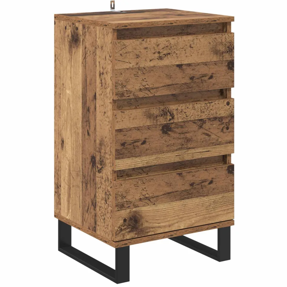 vidaXL Dressoir Oud hout Bewerkt hout bruin, foto 3
