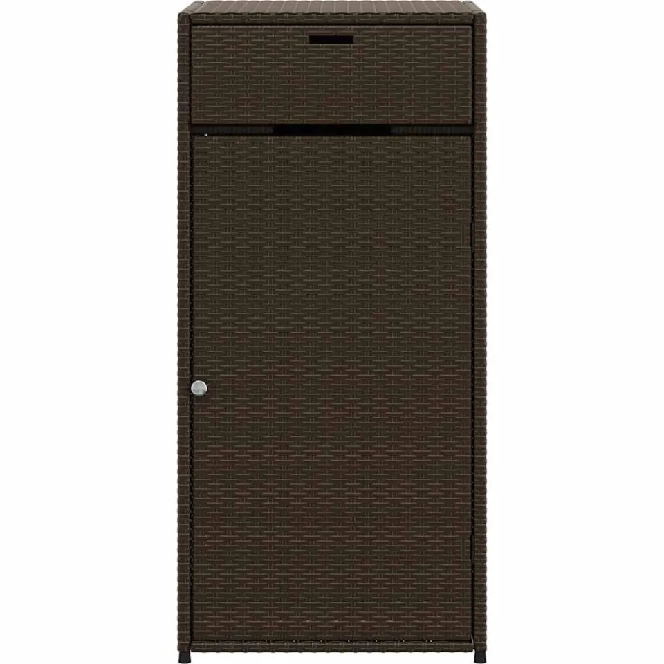 vidaXL Tuinkast 55x55x111 cm poly rattan bruin, foto 4