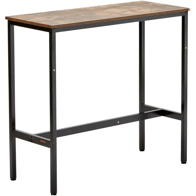Vevor Bartafel Hoge tafel Bistrotafel Cocktailbar Eetkamer 991x406x902mm Rustiek Bruin