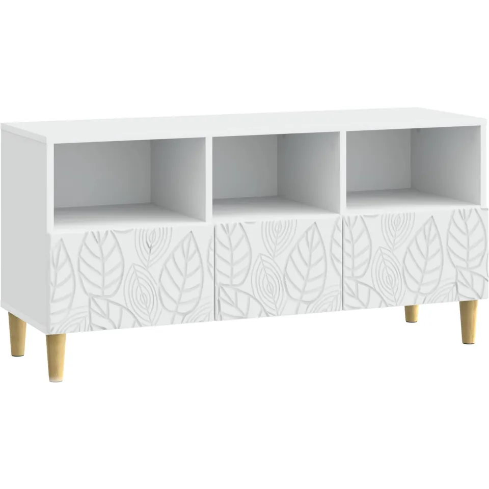 vidaXL TV-kast 102 x 34,5 x 50 cm Wit Bewerkt hout