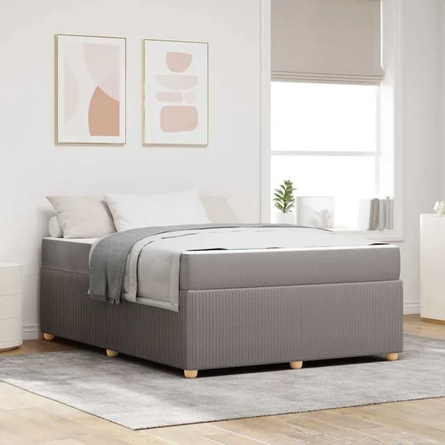vidaXL Bedframe Taupe 140 x 200 cm Stof