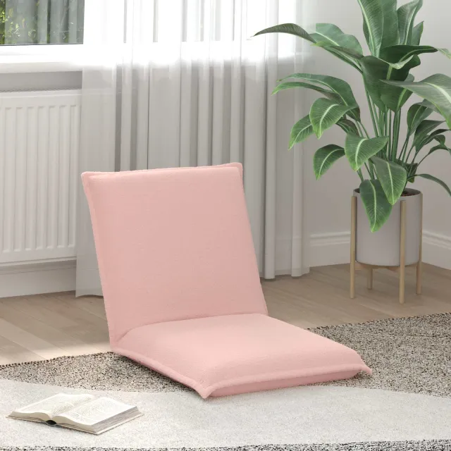 vidaXL Verstelbare vlo stoelen Roze Schapenstof, foto 2