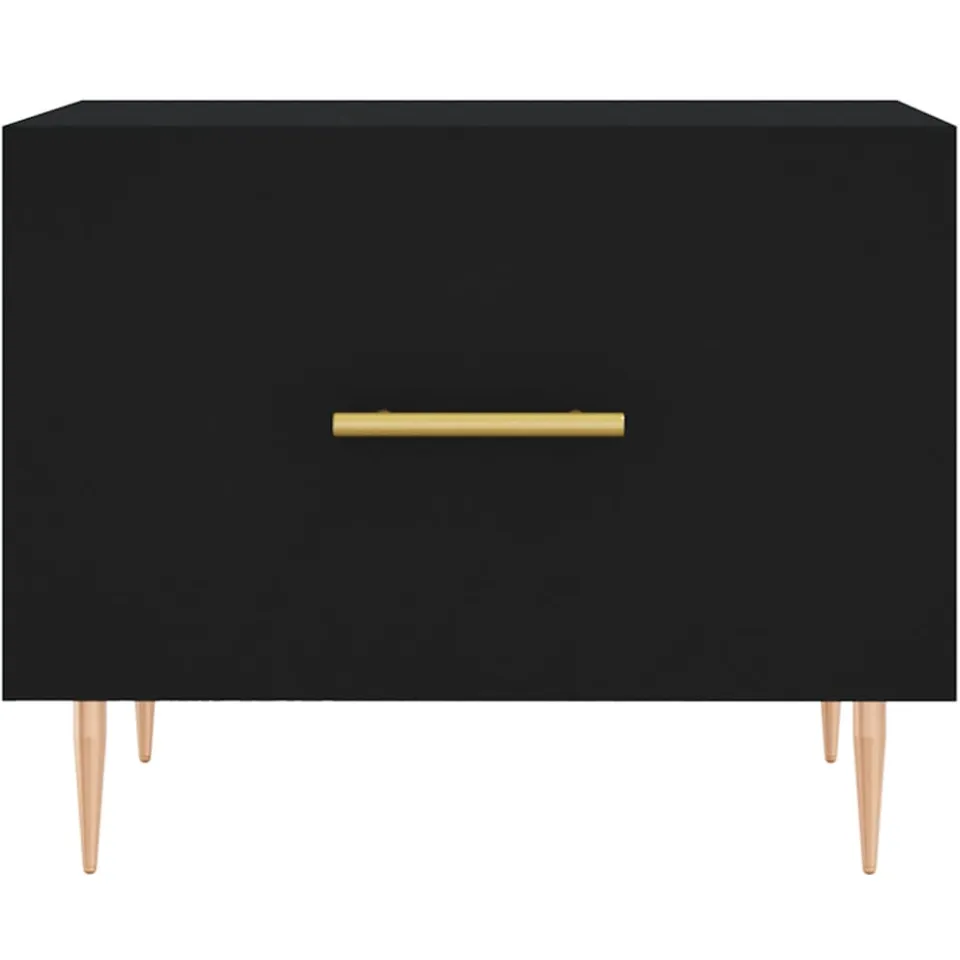 vidaXL Salontafel 50x50x40 cm bewerkt hout zwart
