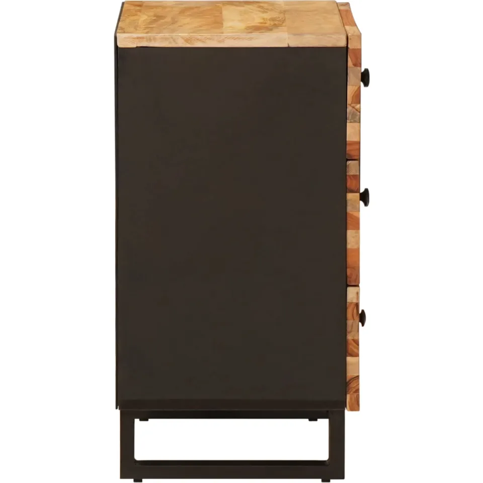 vidaXL Bed kast met lade Bruin 50 x 33 x 62 cm Massief Mango Hout, foto 4