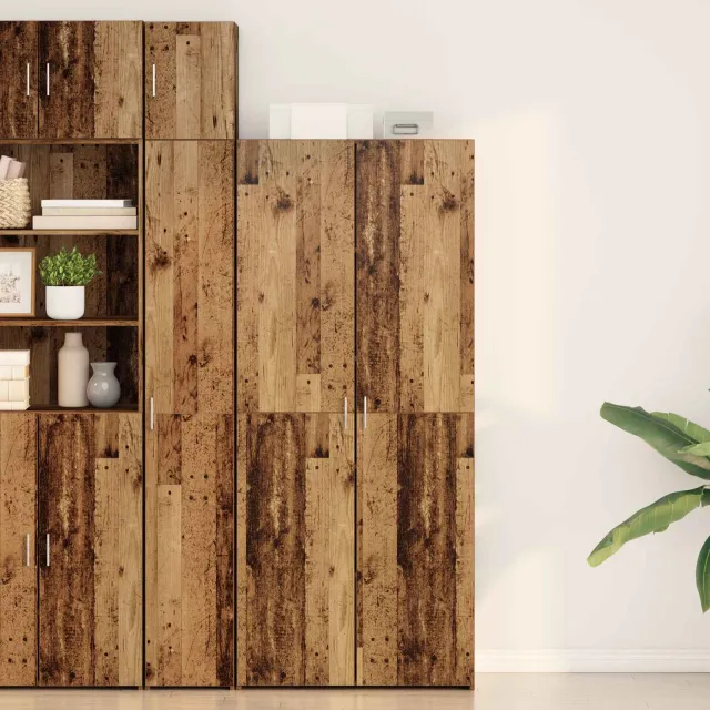 vidaXL Hoge kast Oudhout 80 x 42 x 185 cm Bruin