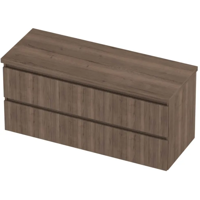 Proline Deck Badmeubelset Symmetrisch Gefreesd 120x46x55 cm Terra Oak Eiken