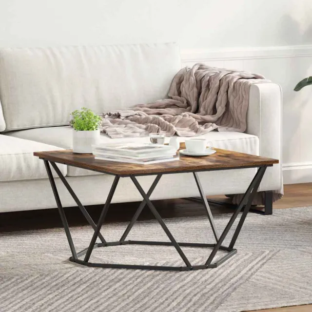 vidaXL Salontafel Gerookt eiken 80 x 80 x 45 cm Bruin