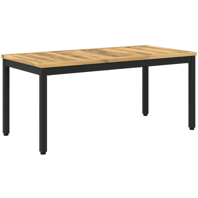 vidaXL Salontafel - NAARDEN - Whitewash - en - zwart - 49 - x - 100,5 - x - 45 - cm