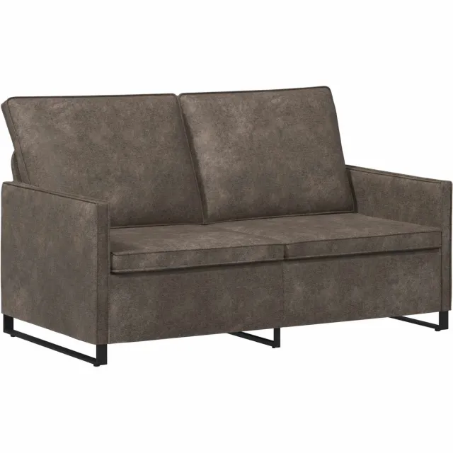 vidaXL 2-zitsbank - Donkergrijs - 150 - x - 81 - x - 82 - cm - Kunstsuède - stof