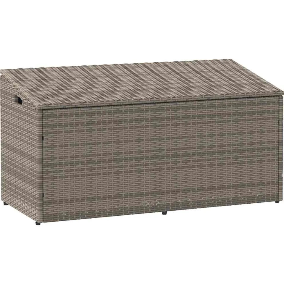 vidaXL Tuinbox 110x50x58 cm poly rattan grijs, foto 3