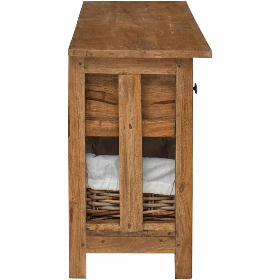vidaXL Dressoir 100x30x50 cm massief mahoniehout bruin, foto 4