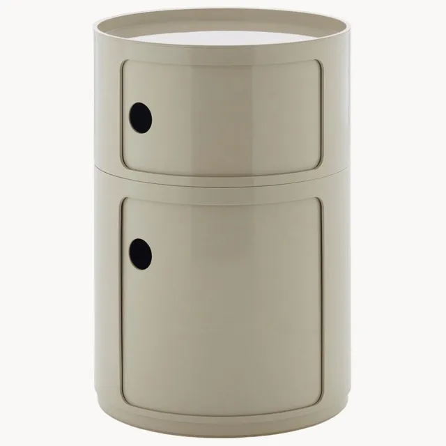 Kartell Design container Componibili, 2 modules, H 62 cm Taupe