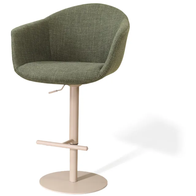 Nolon Niva-Otis draaibare tulp barkruk forestgroen - verstelbaar - beige onderstel