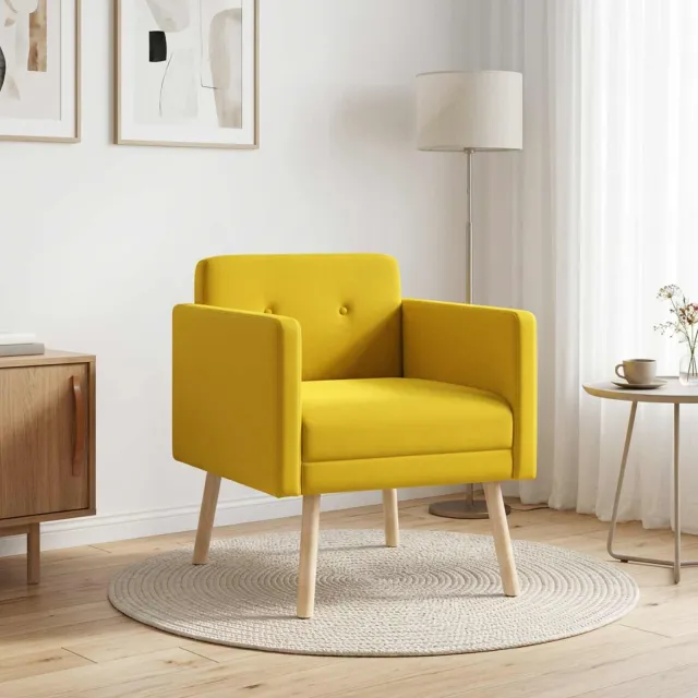 vidaXL Accentstoel Geel fluweel