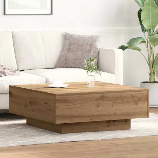 vidaXL Salontafel Artisan Eiken 80 x 80 x 31 cm Bruin
