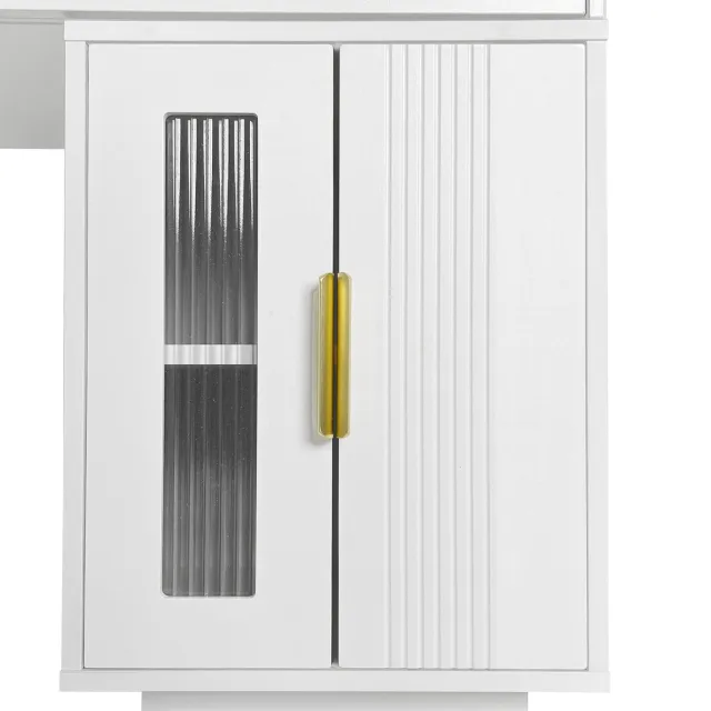 YYchan kaptafel - wit - 100 x 40 x 78 cm - met LED-verlichting