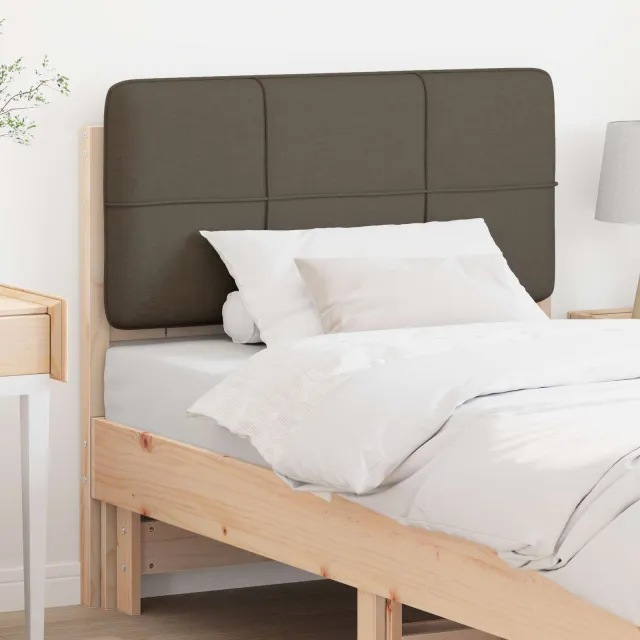 vidaXL Gestoffeerd hoofdbord Bruin en Taupe 80 cm Massief grenenhout