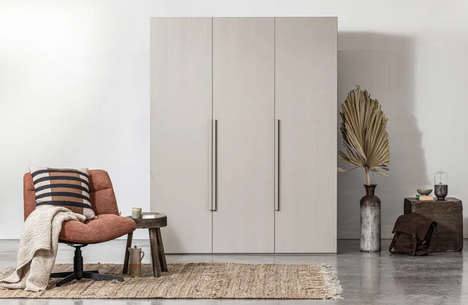 WOOOD Rens kledingkast 3-deurs pebble grey, foto 2