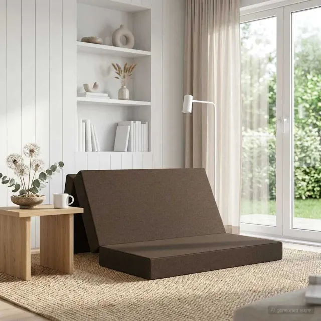 vidaXL Vouwbare Bankbed 160 x 67 x 45 cm Taupe