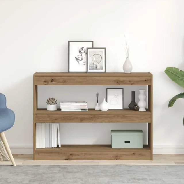 vidaXL Boekenkast 2-laags 100 x 30 x 72 cm Bewerkt hout bruin, foto 2