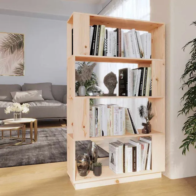 vidaXL Boekenkast/kamerscherm 80x25x132 cm massief grenenhout Bruin
